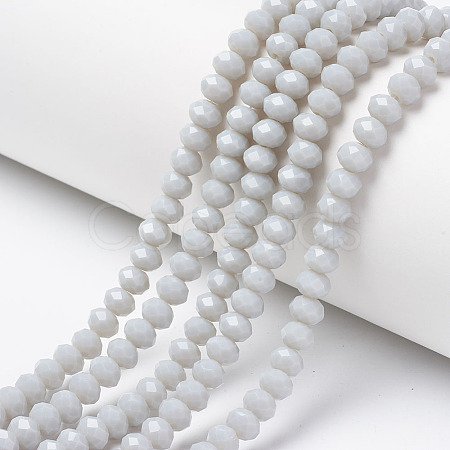 Opaque Solid Color Glass Beads Strands EGLA-A034-P10mm-D15-1