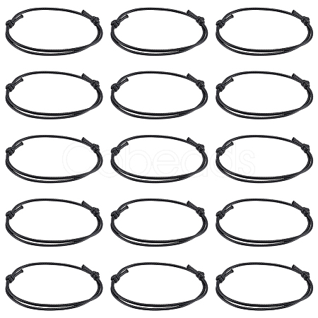 80Pcs Waxed Polyester Cord Bracelet Bracelet Makings AJEW-UN00015-1