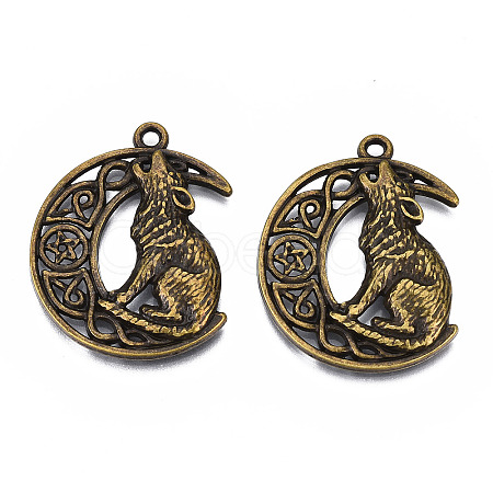 Tibetan Style Alloy Pendants X-TIBEP-N008-103-1