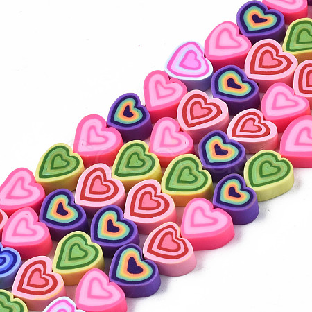 Handmade Polymer Clay Beads Strands CLAY-N008-050-1