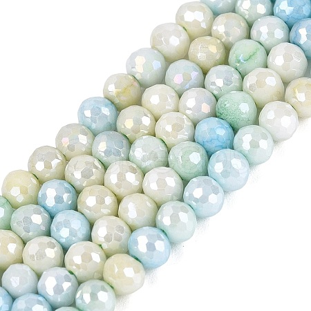Anti-Tarnish Electroplate Glass Beads Strands EGLA-N027-02A-01-1