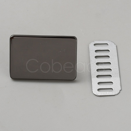 Alloy Blank Rectangle Label Tags FIND-WH0173-409A-B-1
