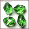 K9 Glass, Imitation Austrian Crystal Beads, Grade AAA, Faceted, Bicone, Lime Green, 10x13mm, Hole: 0.9~1mm