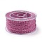 Macrame Cotton Cord, Braided Rope, with Plastic Reel, for Wall Hanging, Crafts, Gift Wrapping, Old Rose, 1mm, about 30.62 Yards(28m)/Roll