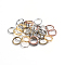 Brass Jump Rings, Open Jump Rings, Mixed Color, 18 Gauge, 8x1mm, Inner Diameter: 6mm, 500g