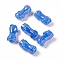 UV Plating Rainbow Iridescent Acrylic Beads, Bamboo Stick, Royal Blue, 24.5x13x11.5mm, Hole: 3mm