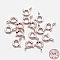 925 Sterling Silver Spring Ring Clasps, Ring, with 925 Stamp, Rose Gold, 11.5x9.5x2mm, Hole: 2mm