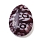 Handmade Millefiori Lampwork Beads, Teardrop, Dark Red, 18x13.5x4.5mm, Hole: 1~1.1mm