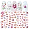 Nail Art Stickers, Self-adhesive Flowers Animal Cupid Fruit Banknote Ocean Themed Pattern Nail Decals, for Women Girl Fingernails Toenails Decorations, Colorful, 12.3x8cm