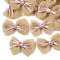 Handmade Woven Costume Accessories, Bowknot & Hair Bows, Goldenrod, 35~40x44.5~48x12~14mm