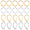 SUNNYCLUE 80Pcs 4 Style 304 Stainless Steel Leverback Earring Findings, with Loops, Golden & Stainless Steel Color, 14.5~16.5x10~12x2mm, Pin: 0.6~1mm, 20Pcs/style