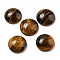 Natural Tiger Eye Cabochons, Flat Round, 20~21.5x6~8mm