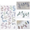 Nail Art Stickers, For Nail Tips Decorations,  Ballet Shoe Ribbon Pattern, Colorful, 125x70mm