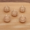 Brass Pendants, Spring Ball Hairpin Accessories, Shaker Ball, Light Gold, 15mm