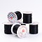 Flat Elastic Crystal String, Elastic Beading Thread, for Stretch Bracelet Making, Black, 0.8mm, about 10.93 yards(10m)/roll, 25rolls/bag