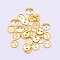 Alloy Mini Buttons, 2-Hole, Flat Round, Cadmium Free & Lead Free, Golden, 4x1.5mm, Hole: 0.8mm