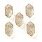 Embossed Glass Rhinestone Pendants, Bicone, Faceted, Paradise Shine, 13x6.5x4mm, Hole: 1.5mm