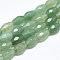 Natural Green Aventurine Beads Strands, Faceted, Oval, 8.5~9x6mm, Hole: 1mm, about 22pcs/strand, 8.07 inch