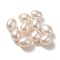 Natural Cultured Freshwater Pearl Beads, Half Drilled, Teardrop, Floral White, 8~9x11~13mm, Hole: 0.8mm