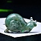 Resin Snail Display Decoration, with Natural Green Aventurine Chips inside Statues for Home Office Decorations, 70x30x43mm