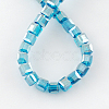 Electroplate Glass Beads Strands X-EGLA-R030-4x4mm-14-2