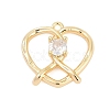 Brass Micro Pave Cubic Zirconia Pendants ZIRC-P122-01D-G01-1