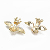 Brass Micro Pave Clear Cubic Zirconia Peg Bails Charms LS-KK-S356-119G-NF-2
