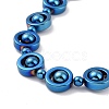 Synthetic Hematite & Brass Column Beaded Necklace with Magnetic Clasps NJEW-G047-01B-2