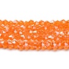 Transparent Electroplate Glass Beads Strands EGLA-A039-T4mm-A11-1