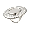 Anti-Tarnish 304 Stainless Steel Ring Components STAS-U031-01P-1