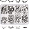 Vintage Tibetan Alloy beads Antique Silver Plated Wing Charm Beads Spacer Jewelry Findings TIBEB-PH0002-01-1