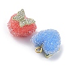Druzy Resin Pendants RESI-M034-02-2