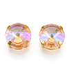 Flat Round Moonlight Effect Sew on Rhinestone GLAA-B010-04B-03-2