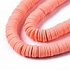Flat Round Handmade Polymer Clay Beads CLAY-R067-10mm-19-4
