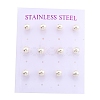 Plastic Imitation Pearl Stud Earrings STAS-D0001-03-G-A-3