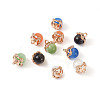 Fashewelry 10pcs 5 colors Cat Eye Glass Charms CE-FW0001-01-11