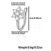 925 Sterling Silver Pave Clear Cubic Zirconia Nose Rings WG4393-10-1