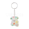 Bear/Rabbit Printed Opaque Acrylic Pendant Keychain KEYC-JKC00482-2