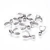 Tarnish Resistant 201 Stainless Steel Pendant Pinch Bails STAS-E437-28P-3
