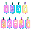9Pcs 9 Style PVD Vacuum Plating 304 Stainless Steel Pendants STAS-UN0024-06-2
