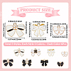 48Pcs 8 Styles Alloy Enamel Pendants ENAM-SC0006-41-2