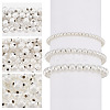 220Pcs 3 Styles Brass Textured Beads KK-ME0002-68S-1