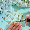10Pcs Brass Pave Cubic Zirconia Pendants KK-SZ0002-66-5