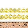 AB Color Plated Transparent Glass Round Beads Strands EGLA-T029-8mm-12T-16-4