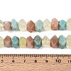 Natural Lemon Quartz & Flower Amazonite & Sunstone Beads Strands G-N358-01A-07-5