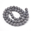 Natural Black Wood Lace Stone Wooden Jasper Beads Strands G-T106-012-3