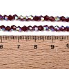 AB Color Plated Transparent Glass Beads Strands GLAA-G127-01-01C-2