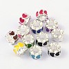 Alloy Enamel European Beads MPDL-R011-M-1