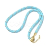 Ployester Core-Wrapped Round Cord Necklace Making KK-CBACFA2-03G-20-1
