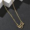 2MM Brass Cable Chain Necklaces NJEW-G183-03G-01-2